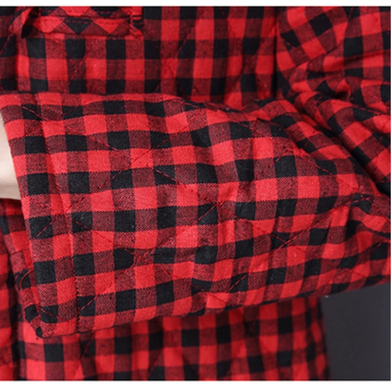 

2018 Winter New Cotton Clothing Fashion Women's Clothing Plus Size Clothes Loose Lattice Female Boutique Cotton Coat YZH351