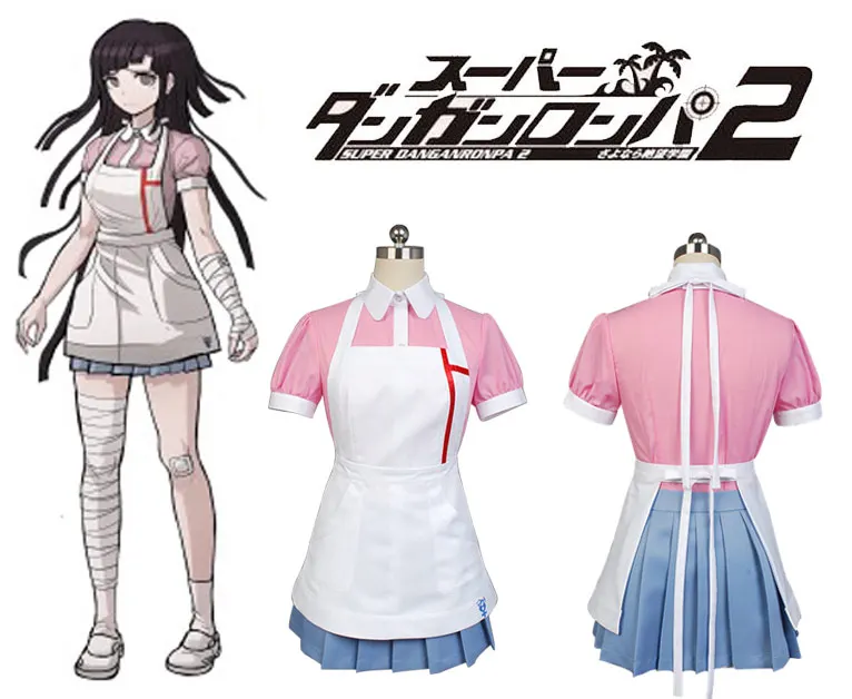 Супер DanganRonpa 2 Косплэй Прощай отчаяние Mikan Tsumiki костюм топ для девочек и юбка в