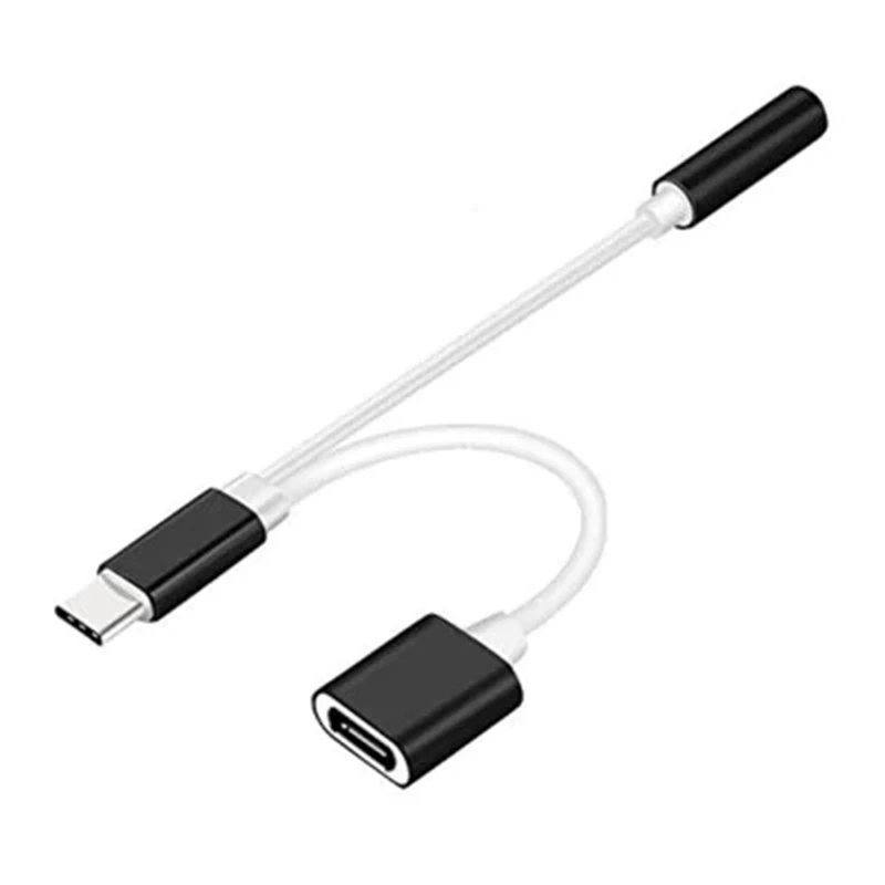 2 в 1 type C до 3 5 мм зарядное устройство для наушников звуковой разъем USB кабель