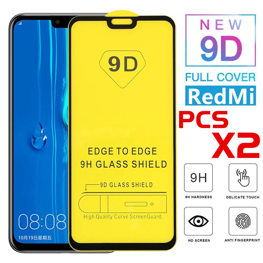 9D полное закаленное стекло для Xiaomi Redmi Note 7 Pro 7s 6 5Pro Защитная пленка экрана 6Pro 6A 5Plus |