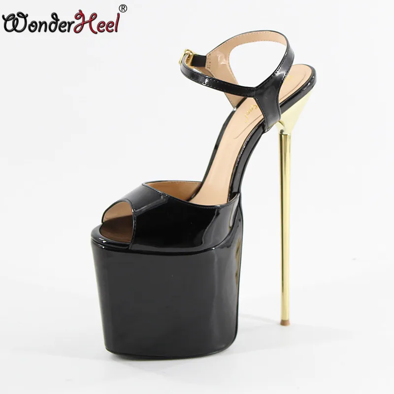 Wonderheel/туфли лодочки на ультратонком металлическом каблуке 8 6 дюйма женская обувь