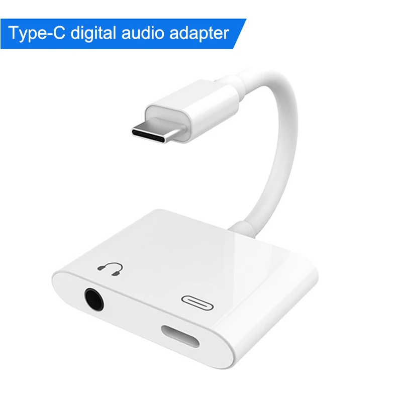 2 в 1 быстрая зарядка гарнитура адаптер Type C USB 3 5 мм цифровой аудио кабель