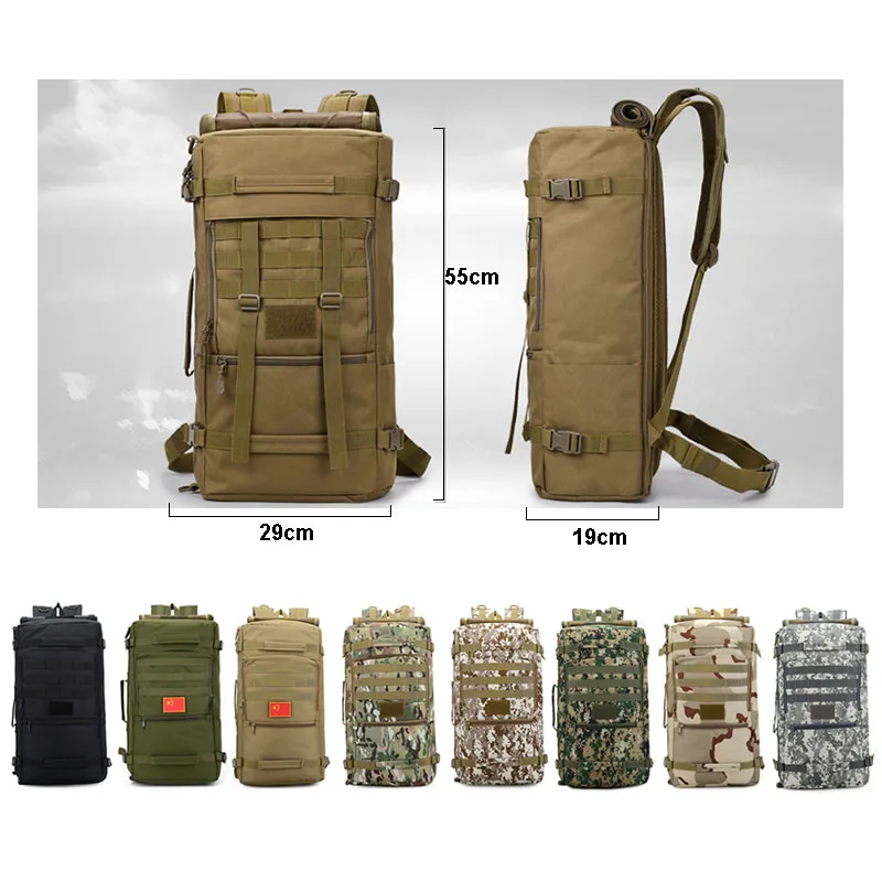 Molle 50L походный рюкзак, тактический военный рюкзак, тактические рюкзаки, камуфляжная походная сумка, спортивная сумка XA632WA