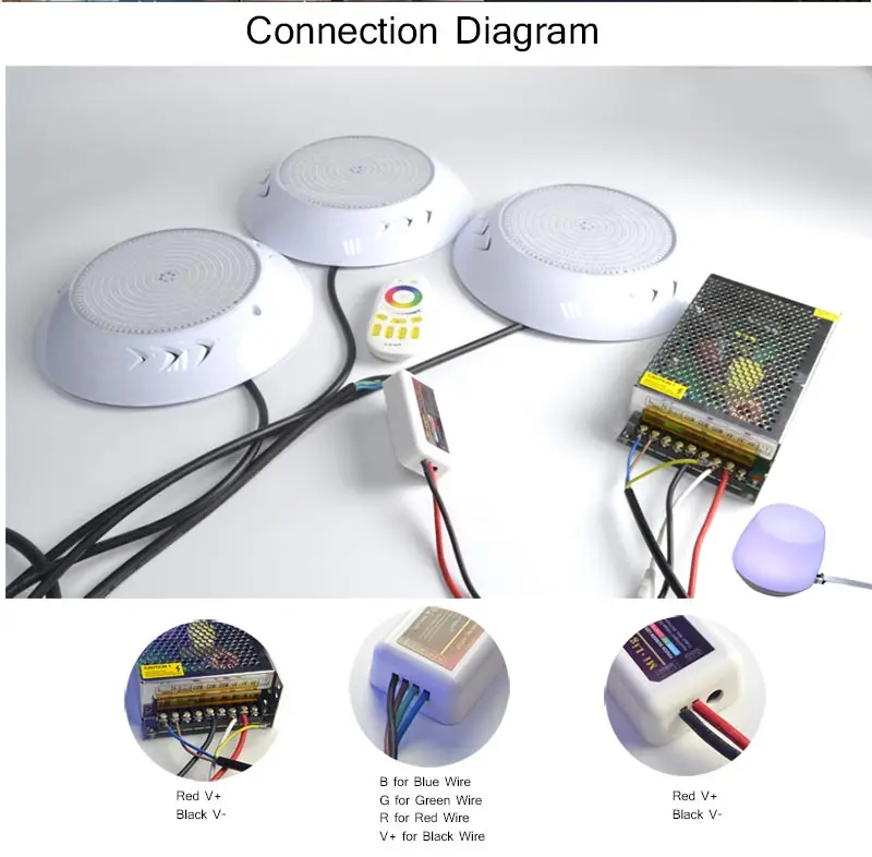 HOTOOK подводный светильник s Wifi светодиодный светильник для бассейна RGB 2,4G комплект смоляный светодиодный Foco PAR56 лампа Piscina с таймером диммер приложение Управление светодиодный