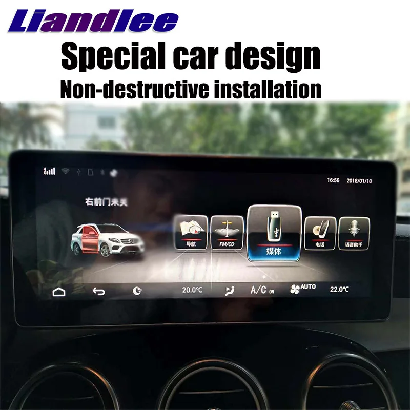 Liandlee автомобильный мультимедийный плеер NAVI CarPlay для Mercedes Benz MB GLC NTG автомобильный Радио gps навигация