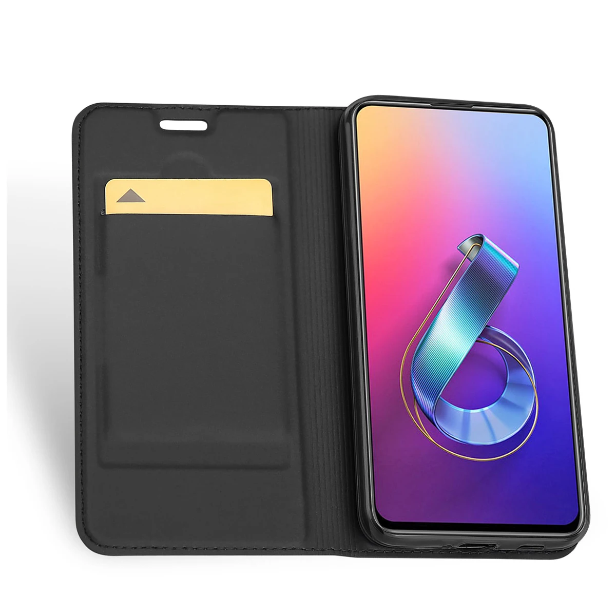 Чехол для Asus Zenfone 6 ZS630KL из искусственной кожи с магнитной застежкой и подставкой