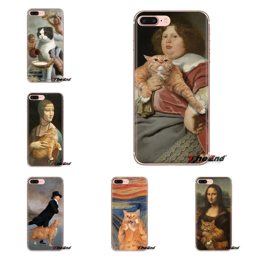 Чехол для телефона Leonardo da Vinci Mona Lisa Pat Cat Samsung Galaxy S3 S4 S5 Mini S6 S7 Edge S8 S9 S10 Plus Note 3 4 5 8 9 |