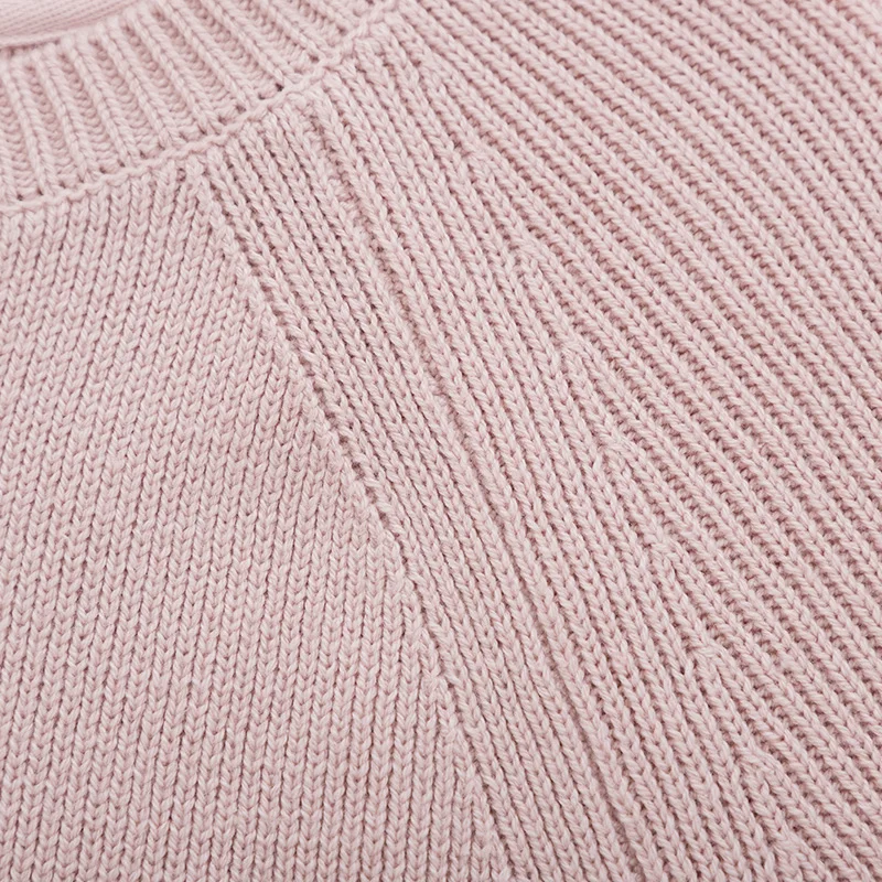 SEMIR Women Rib Knit Sweater with Ruffle Trim Women's Pullover Ruffle-Trimed Sleeve Ribbing at Crewneck for Spring | Женская одежда
