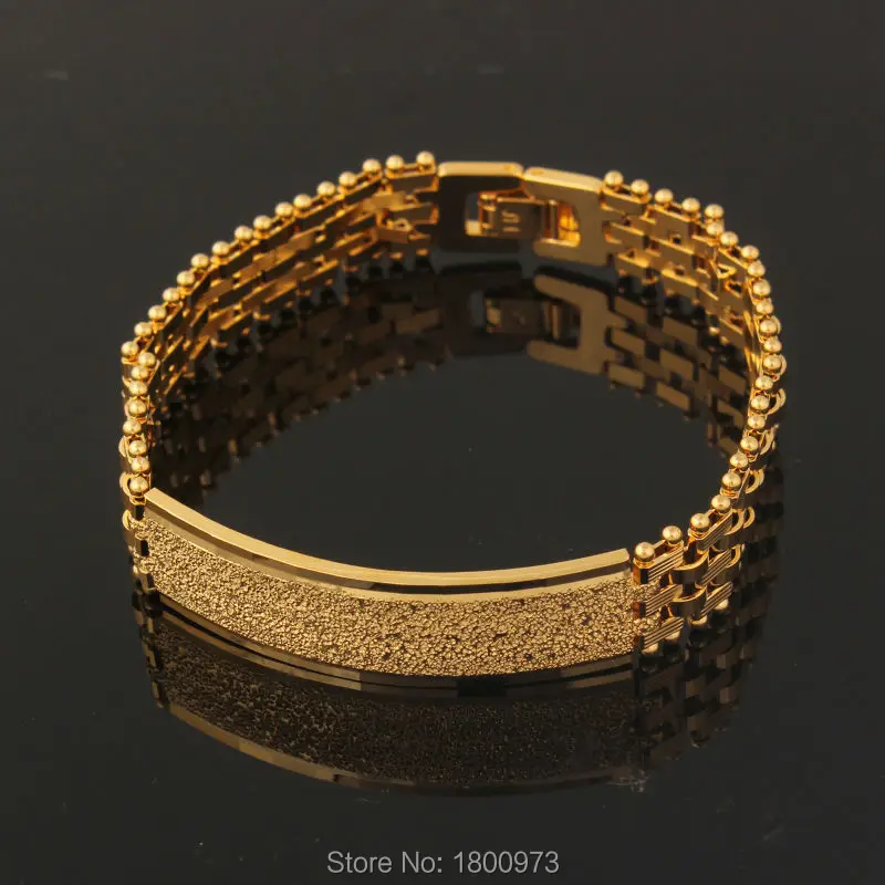 Wide15mm Позолоченные звенья цепи браслеты модные ювелирные изделия мужские женские