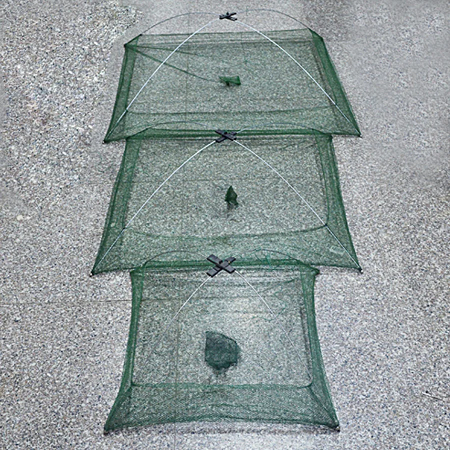 3 типа рыболовная Складная сеть ловушка для ловли рыбы Омаров креветки креветок