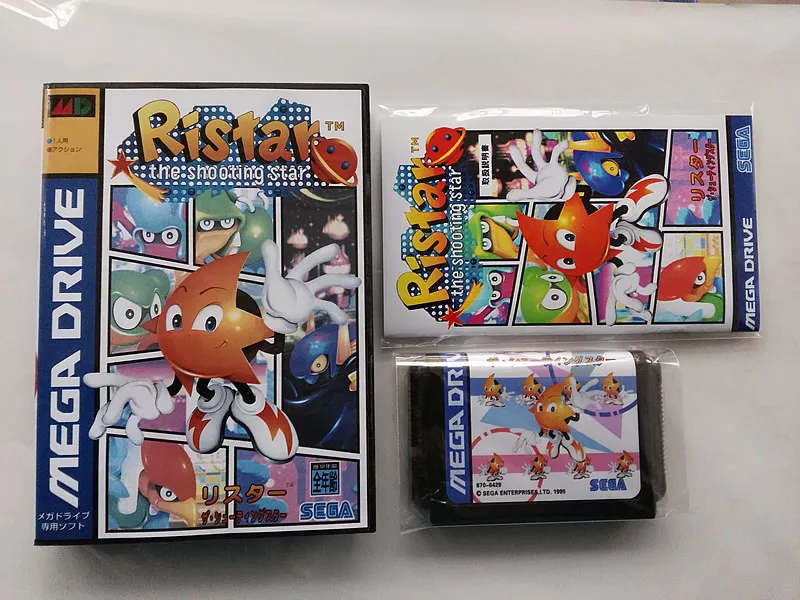 MD игра: Ristar(японская версия! Коробка+ инструкция+ картридж