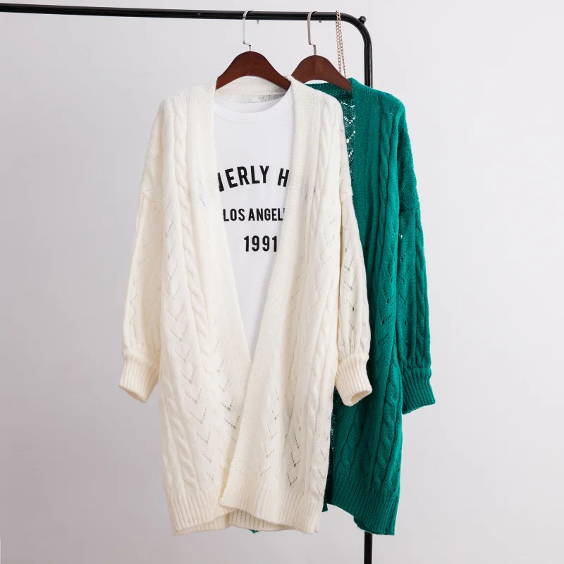 2018 Новинка весна осень элегантные тонкие выдалбливающие Длинные кардиганы