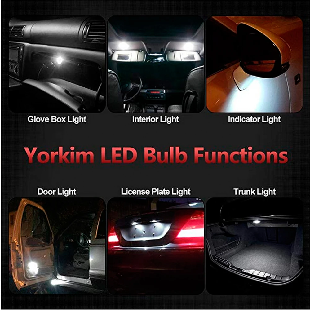 CJXMX 2Pcs T10 W5W LED Bulbs 168 194 Car wedge Lights parking light Turn Side Lamps Clearance 12V Marker Door Lamp Light | Автомобили и