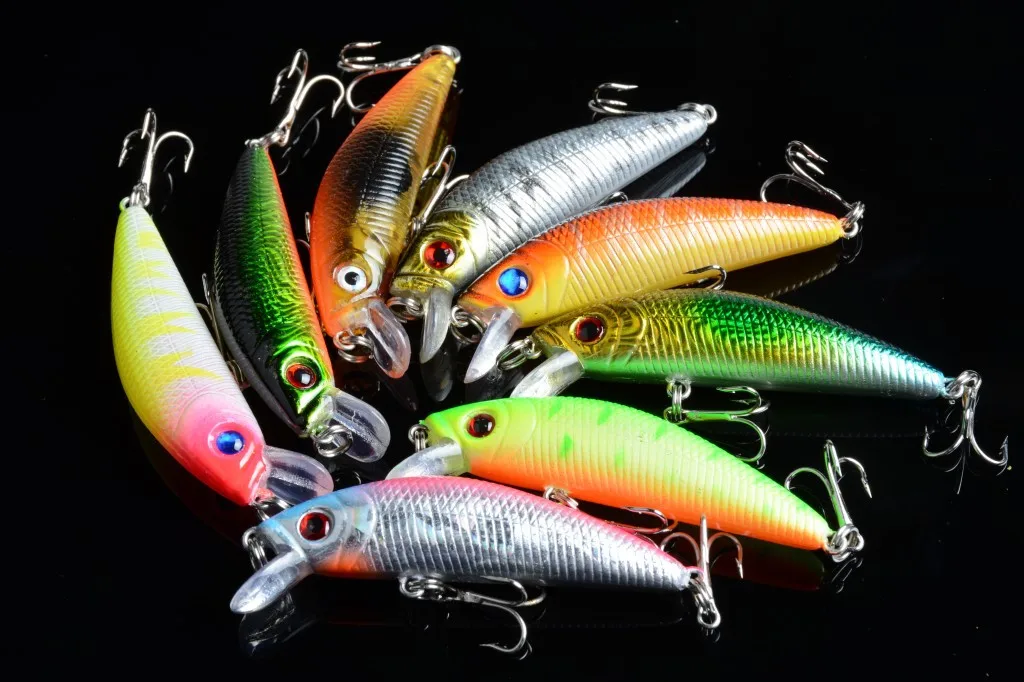 Яркие Красочные 7 см 8 г жесткая Приманка Minnow рыболовные приманки снасти 3D рыбий