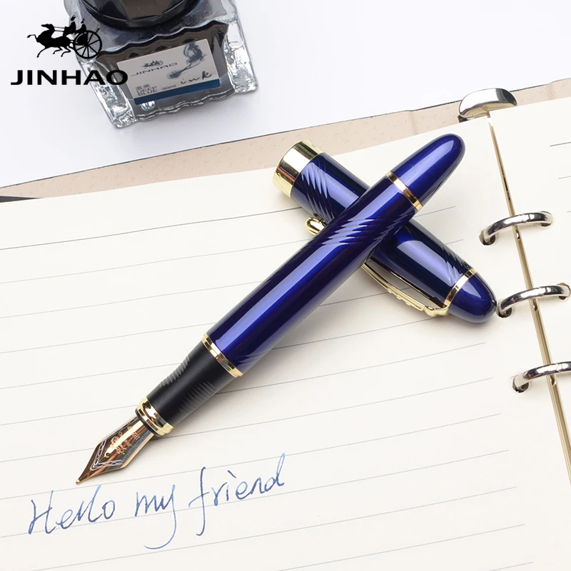 IRAURITA перьевая ручка Jinhao 450 металлические высококачественные чернильные ручки Caneta Tinteiro Pluma Fuente офисный подарок черный настраиваемый логотип