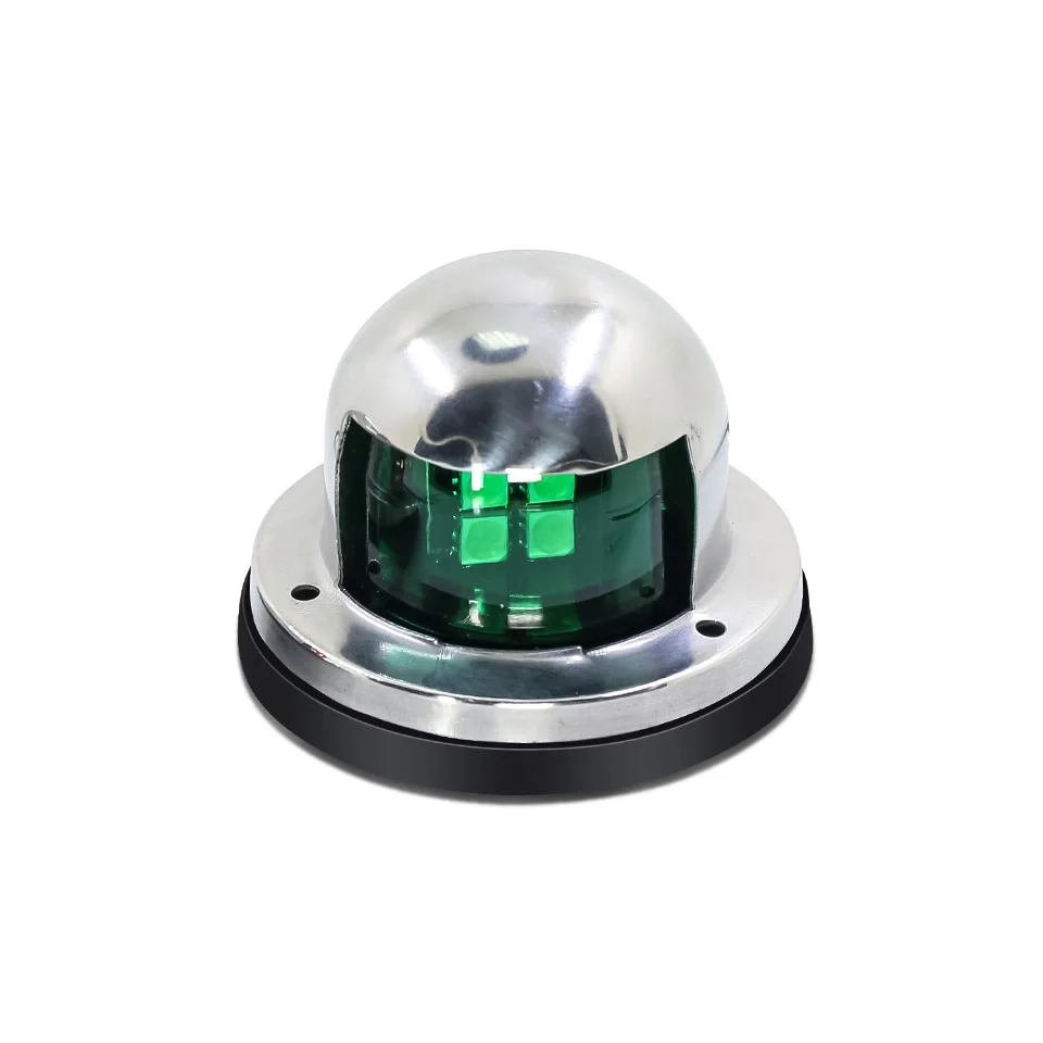 12V из нержавеющей стали навигационный светильник LED красный зеленый сигнальный