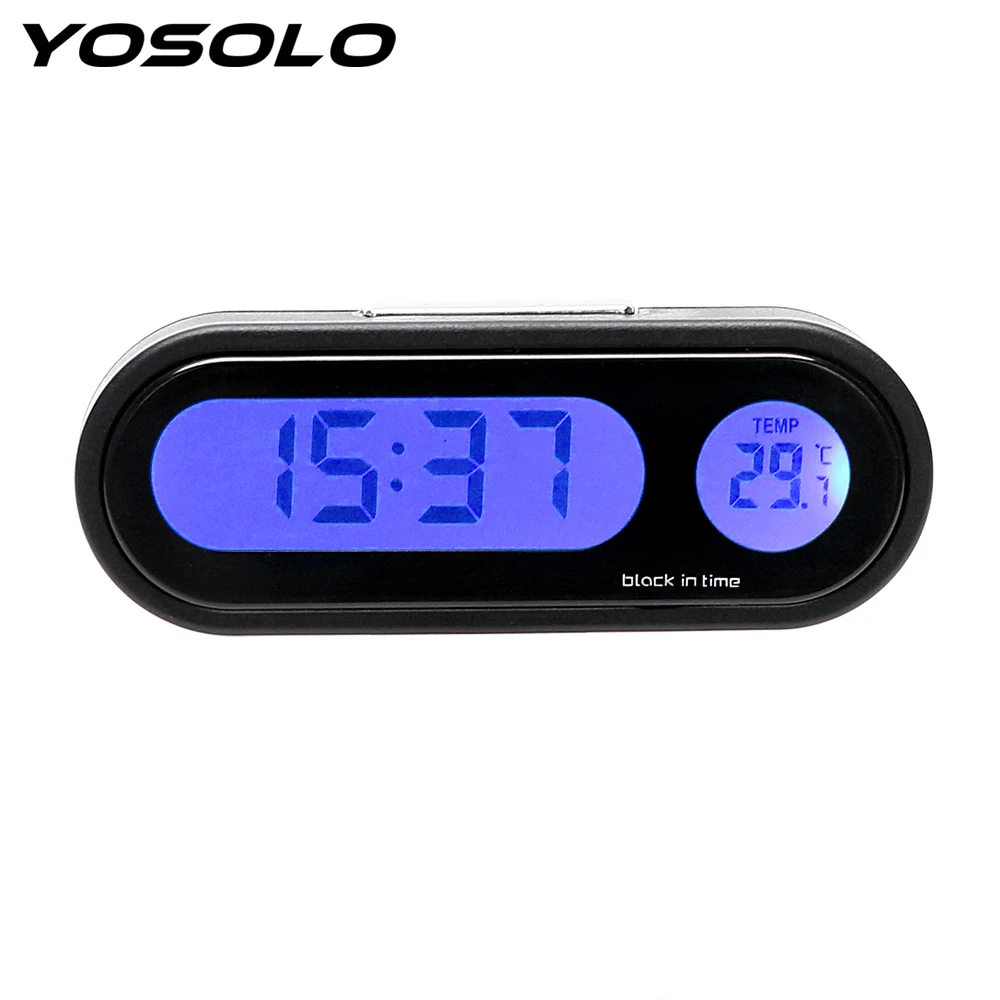 Цифровые часы YOSOLO 2 в 1 термометр миниатюрное украшение для автомобиля аксессуары