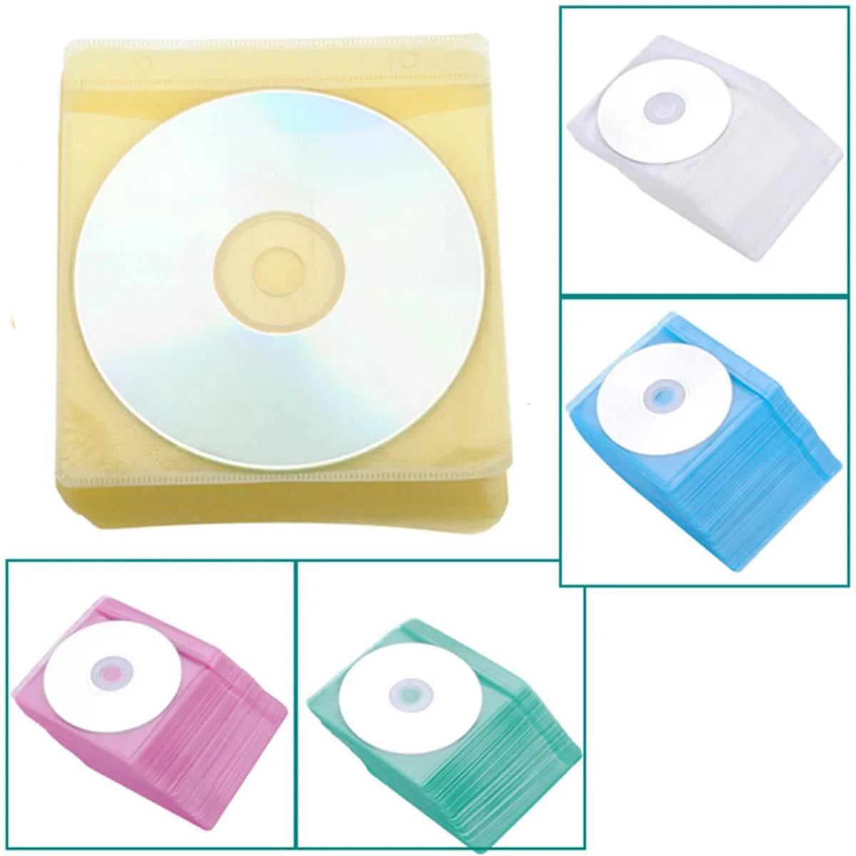 Горячая распродажа 100 шт CD DVD Прозрачный чехол для хранения сумка PP сумка портативный защитный держатель для конвертов Органайзер Сумка