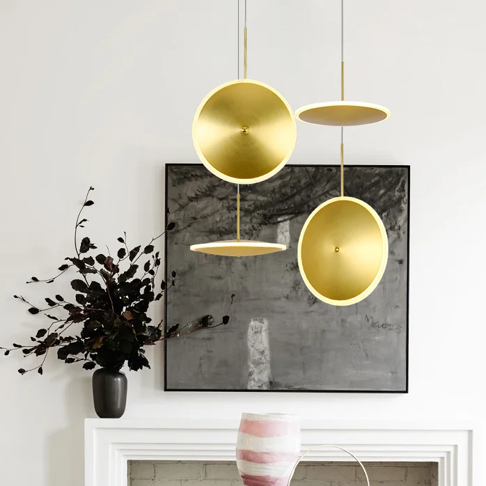 

Nordic modern pendant lights gold flying saucer lamp UFO light art restaurant light Romantic creativity pendant lamp LU8111058