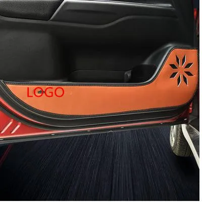 Для 2013- Mitsubishi Outlander автомобильный Стайлинг PU интерьерная дверь kick pad анти-скользящая накладка автомобиля Стайлинг