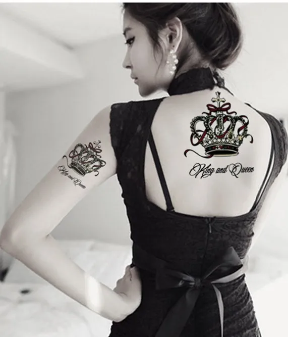 New design Flash tattoos removable waterproof black temporary body art tattoo metal | Красота и здоровье