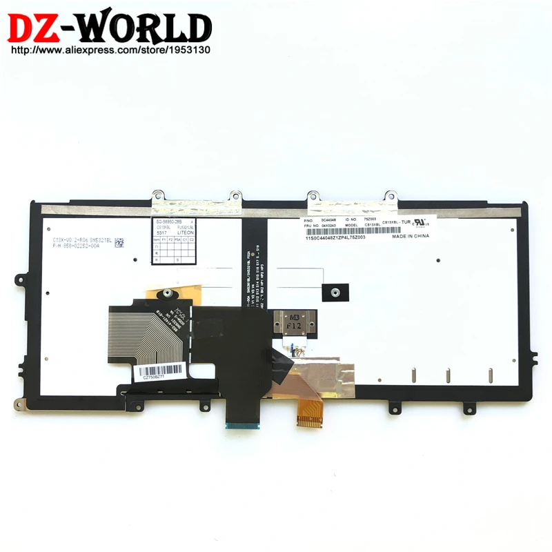 Новая клавиатура с подсветкой Orig TR Турция для ноутбука Thinkpad X230S X240 X240S X250 X260 04X0243