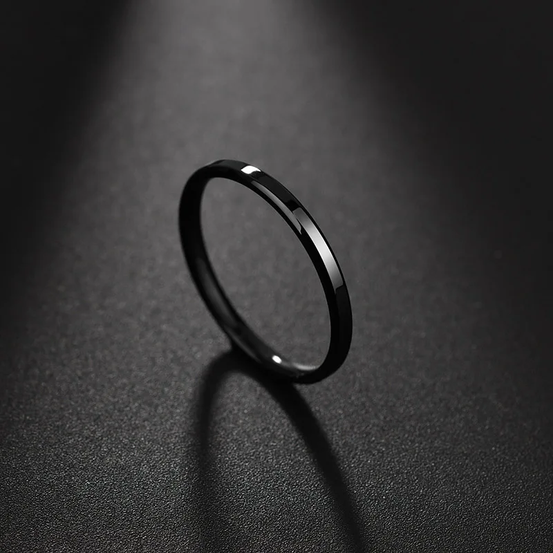 ELSEMODE 2 мм титановая сталь антиаллергенные золотые гладкие обручальные парные