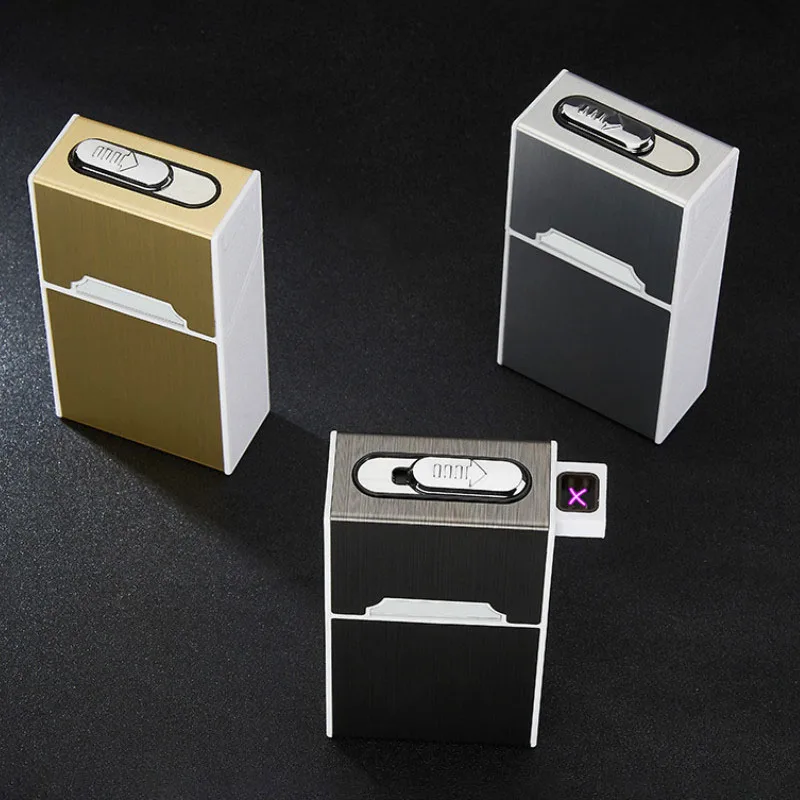 Портативный чехол для электронной сигареты Dual Arc USB с зажигалкой 20 шт. держатель