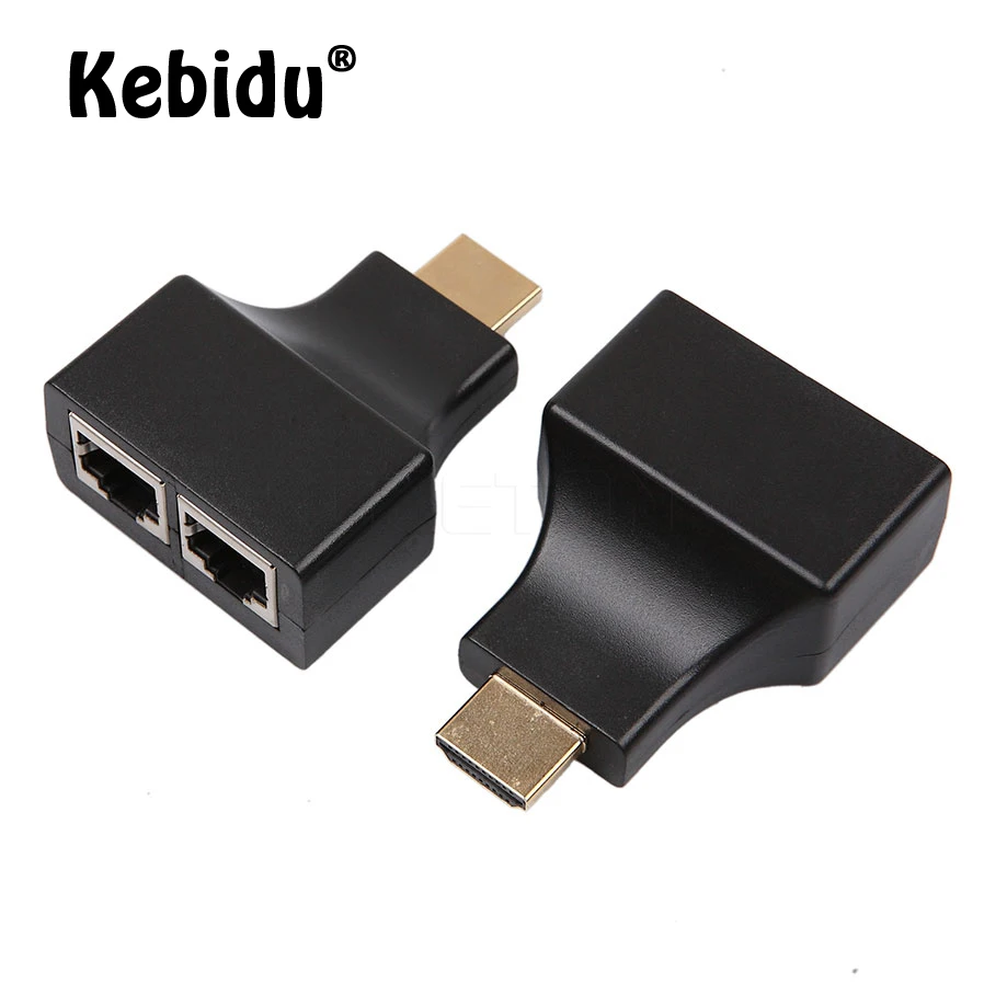 Kebidu 1 пара двойной RJ45 CAT5E CAT6 UTP LAN Ethernet HDMI-совместимый удлинитель Ретранслятор