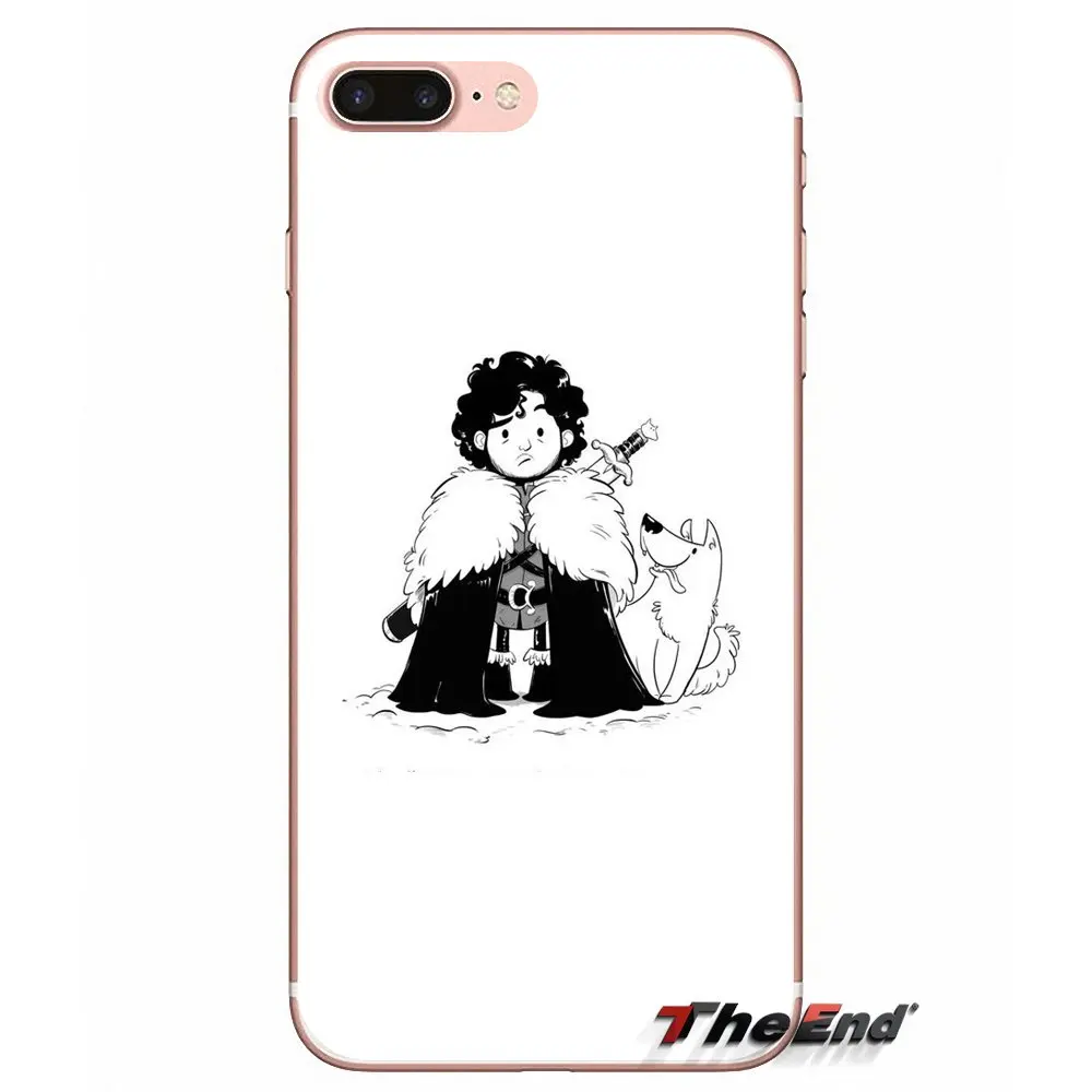 Для Apple iPhone X 4 4S 5 5S SE 5C 6 6S 7 8 Plus 6Plus 7plus 8plus Fundas Coque Jon Snow Game of Thrones GOT Dogs мягкий чехол |