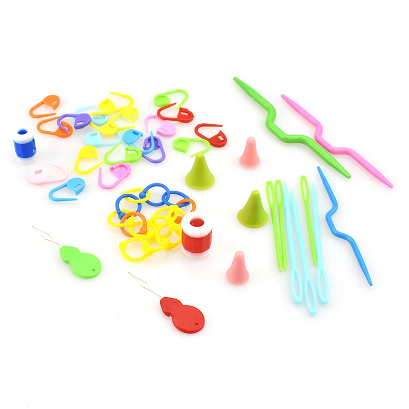 New Crochet Hook Set Yarn Weave Knitting Hooks Needles Full Knit Gauge Scissors Stitch Holder DIY Craft Tools With Cute Case | Дом и сад