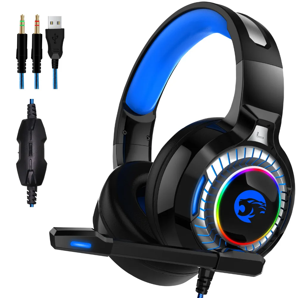 JOINRUN A60 PS4 игровая гарнитура проводная 4D RGB Marquee стерео наушники с гарнитурой