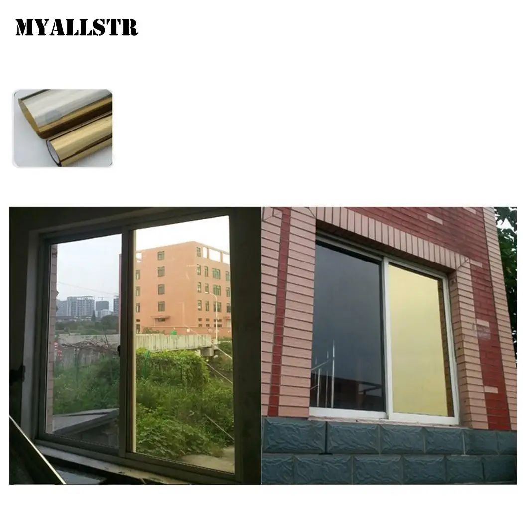 Светоотражающая пленка для окон Изоляционные Окна зеркальные наклейки УФ стекло