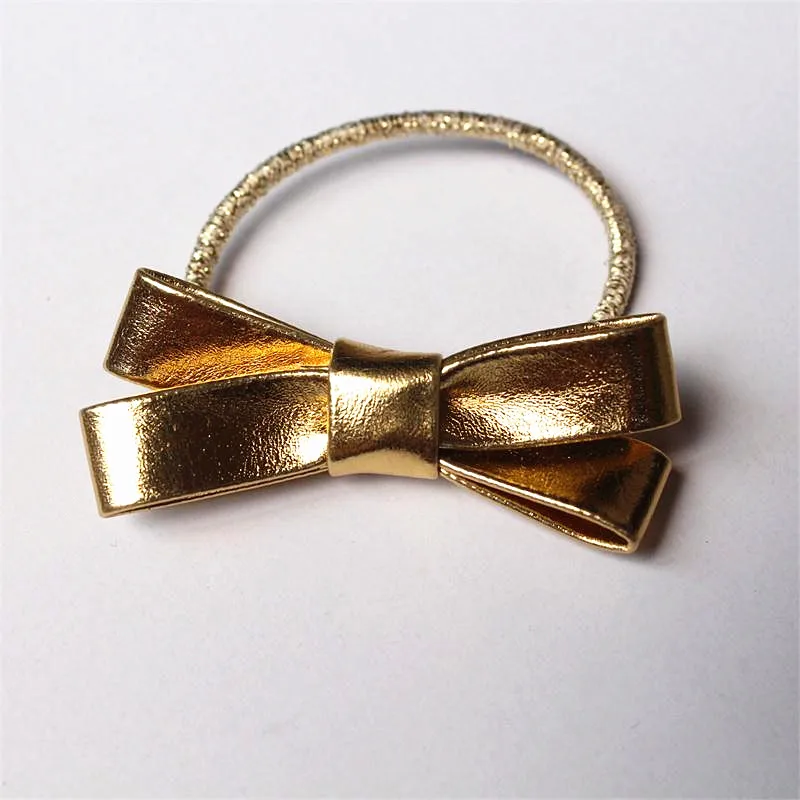 20 шт./лот заколки для волос из искусственной кожи с бантом девочек Симпатичные