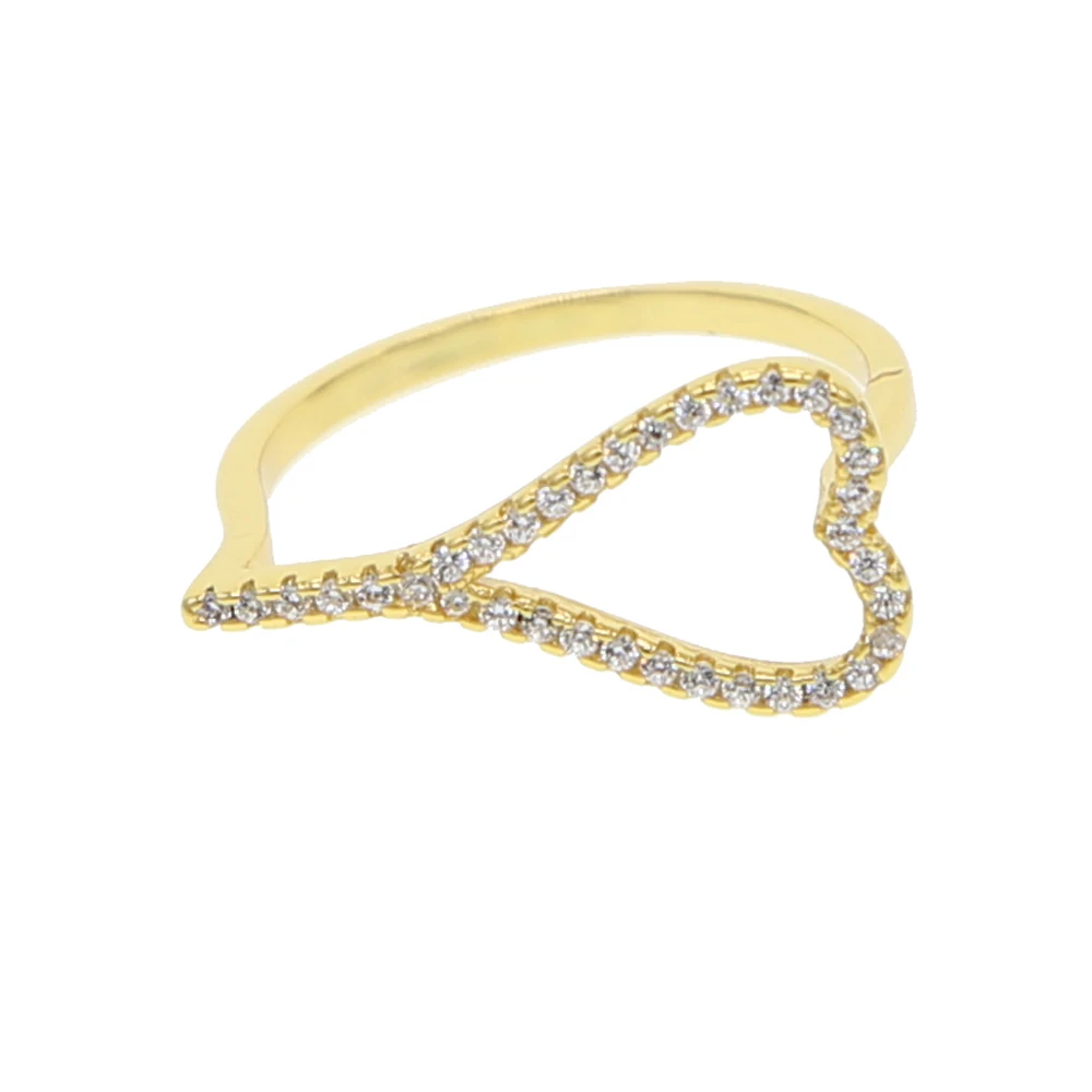 Женские обручальные кольца eternityheart shape rainbow cz простые прозрачные с цирконием для