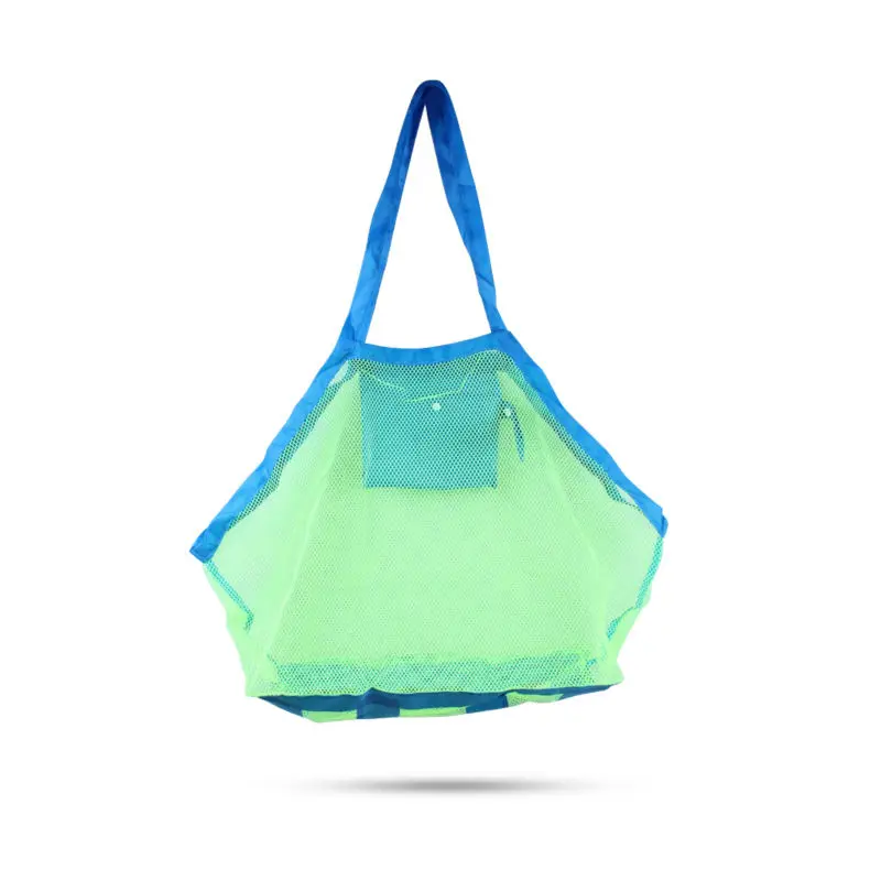 100 шт./лот детские пляжные сумки для мамы зеленая Пляжная сумка из сетки хранения