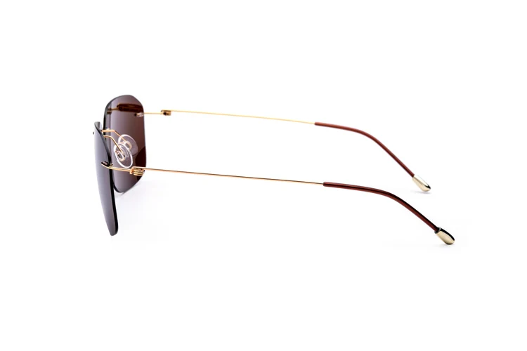 100% реальные Титан Ultralight поляризованные очки без оправы Для мужчин женщин не винт