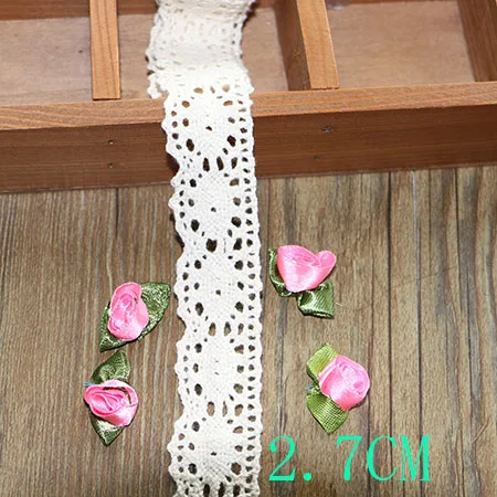 2.7CM 5yards 2-6 см, 5 ярдов, бежевое кружево высокого качества, хлопковое кружево, шитье, домашний интерьер, аксессуары для одежды, материал для рукоделия - Цвет: 2.7CM 5yards