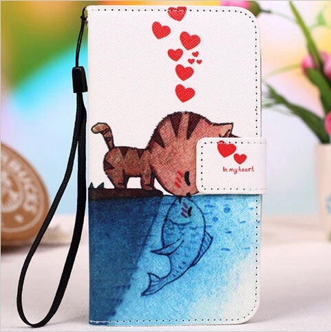 Модный чехол Кошелек из искусственной кожи для Huawei Y6 II компактный + ремешок в