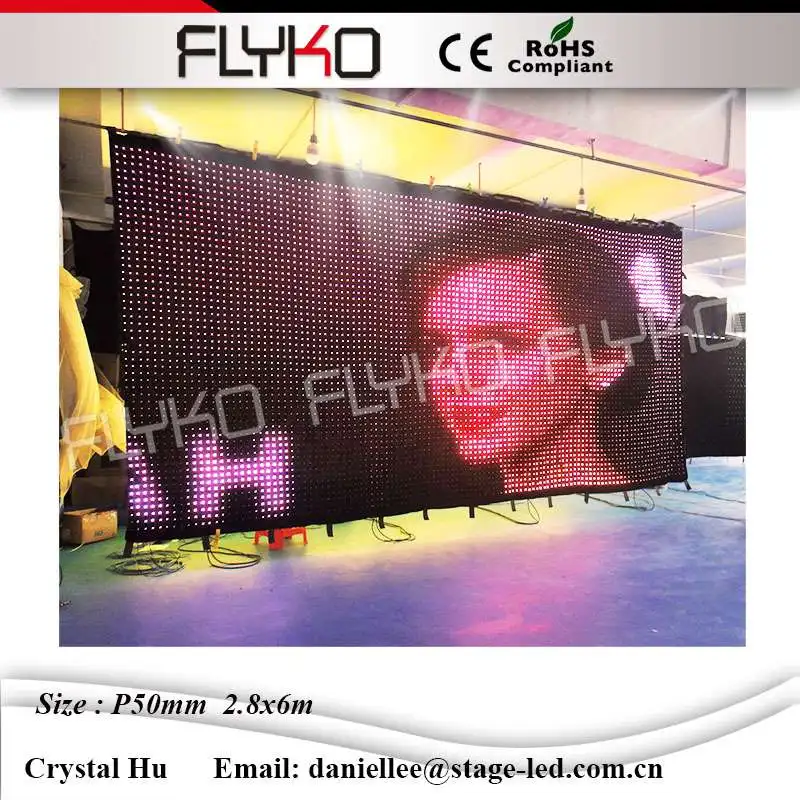 P50mm 2 8x6m FLYKO горячая Распродажа светодиодный фонарик видео контроллер занавеса led