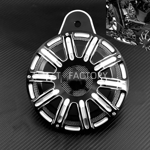 Black Мотоцикл с ЧПУ рог крышка комплект черный хром для Harley Touring Street Glide FLHX большой двойной Cam 91-15 16 17 для Sportster XL 07-18 - Цвет: Black