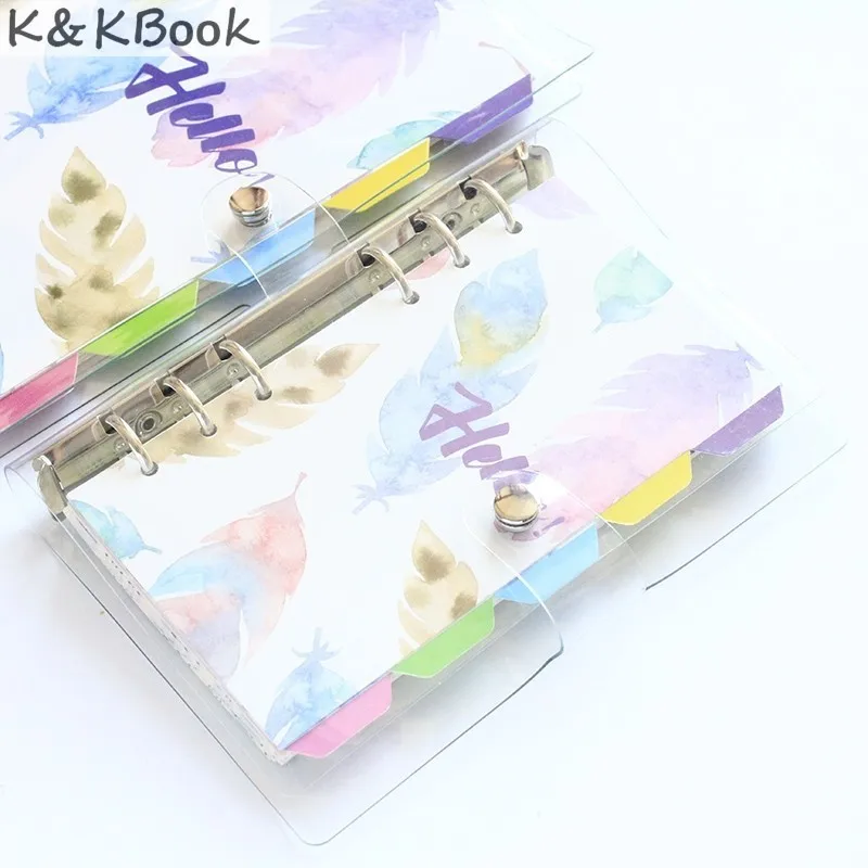 K & KBOOK KK201 Kawaii блокнот из ПВХ дневник с прозрачной обложкой спиральный для записей