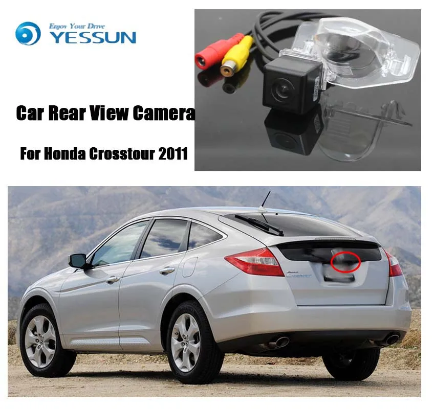 

YESSUN автомобильная парковочная камера для Honda Crosstour 2011 камера заднего вида Парковая камера заднего вида HD CCD ночное видение