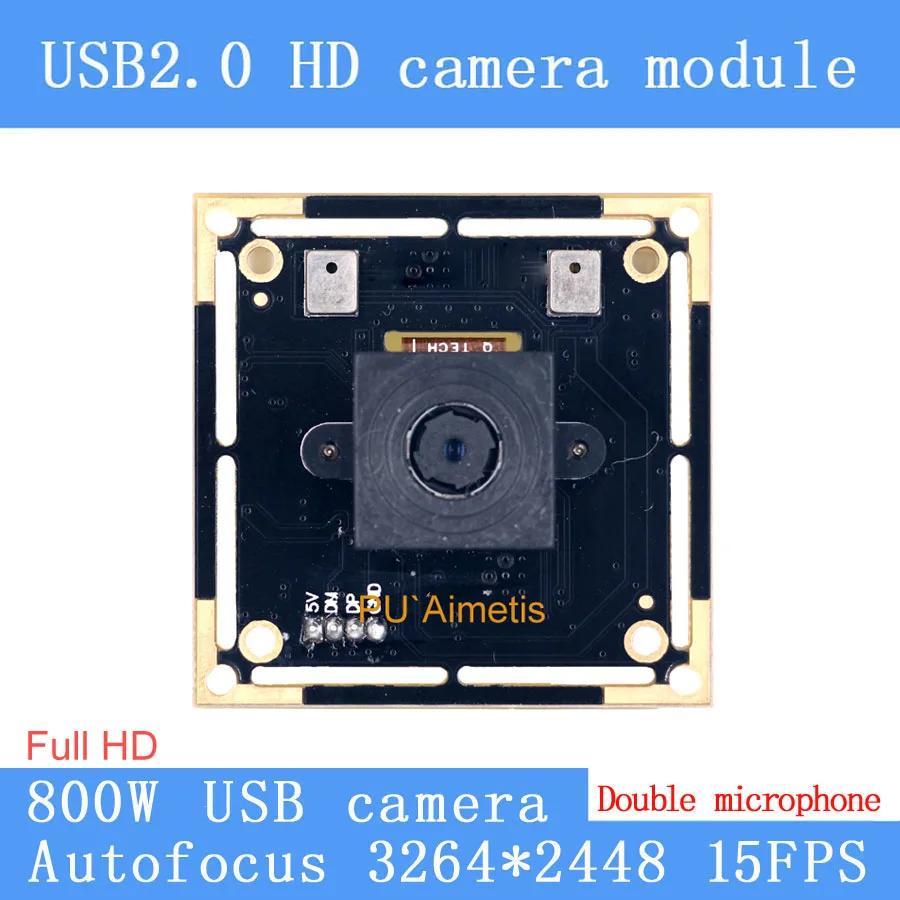 USB2.0 мини Камера 800 W SONY IMX179 AF Автофокус 15FPS MJPEG USB Камера модуль двойная поддержка Аудио Веб камера UVC