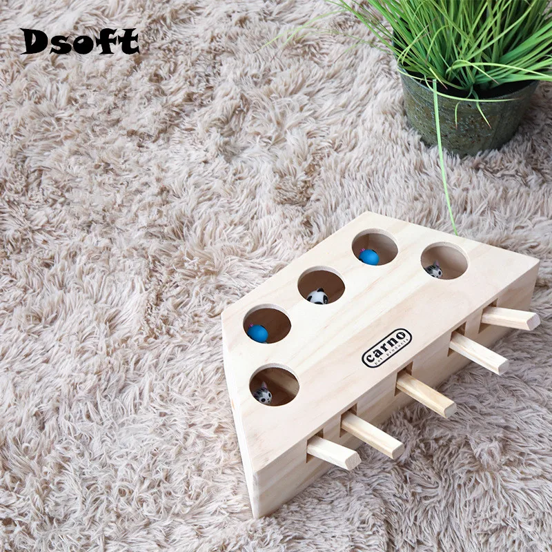 Pet игрушки для котов из цельного дерева кошки Охота игрушка продукция домашних