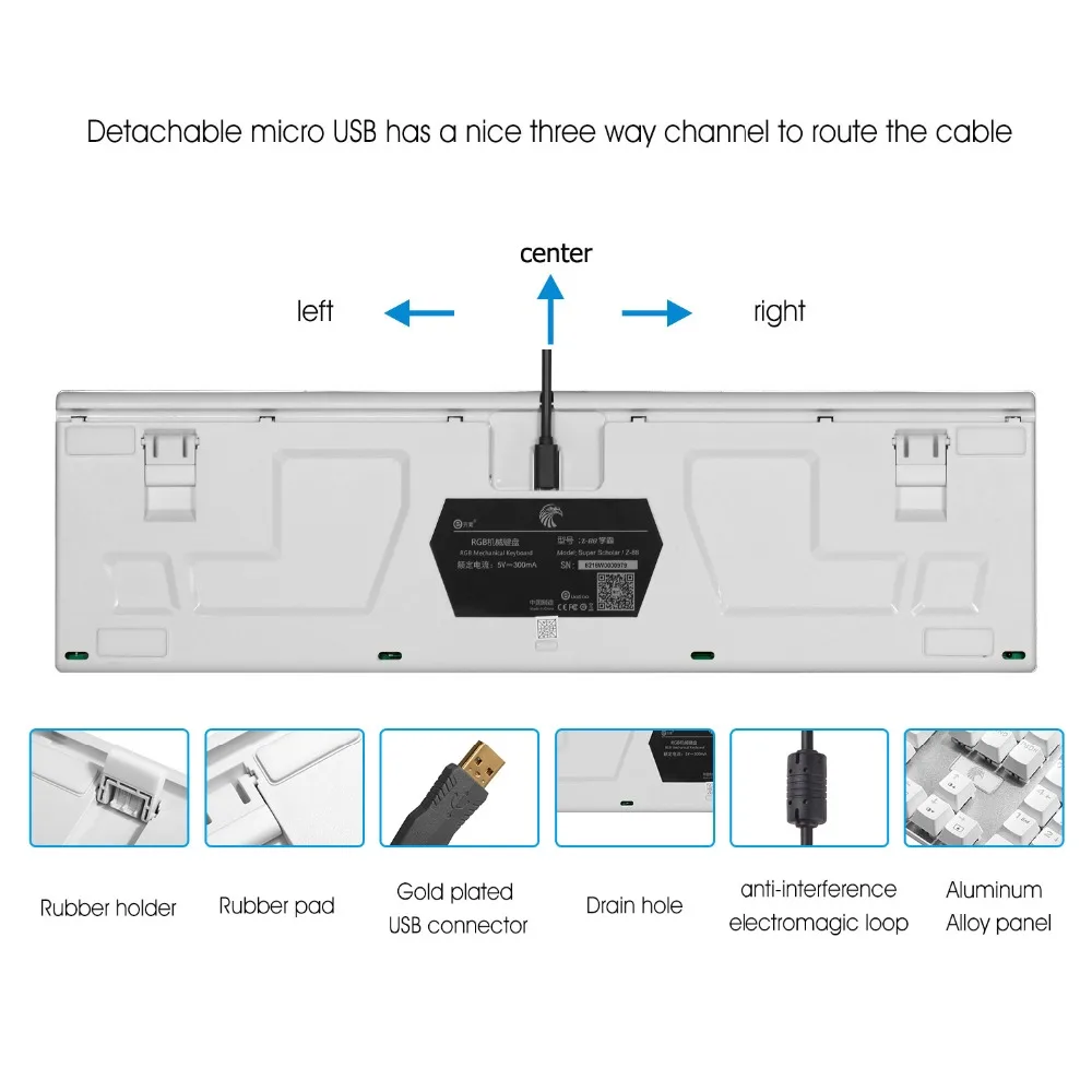 Механическая игровая клавиатура Eagle светодиодный RGB экран с подсветкой