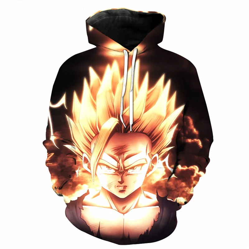 Для мужчин/Для женщин Аниме Драконий жемчуг z goku Вегета принт 3D свитер с капюшоном