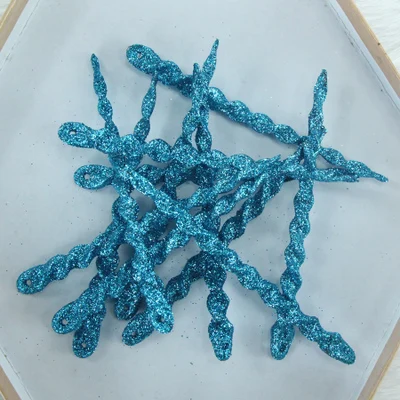 Sticky powder blue 1 шт золотой порошок сосулька Рождественская елка украшения покрытие пентаграмма рождественские украшения Рождественская елка кулон украшения - Цвет: Sticky powder blue