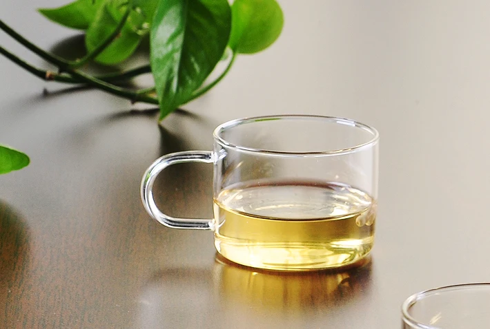 4 шт./лот 80 мл термостойкие стеклянные чайные чашки однослойная чашка 100% ручной