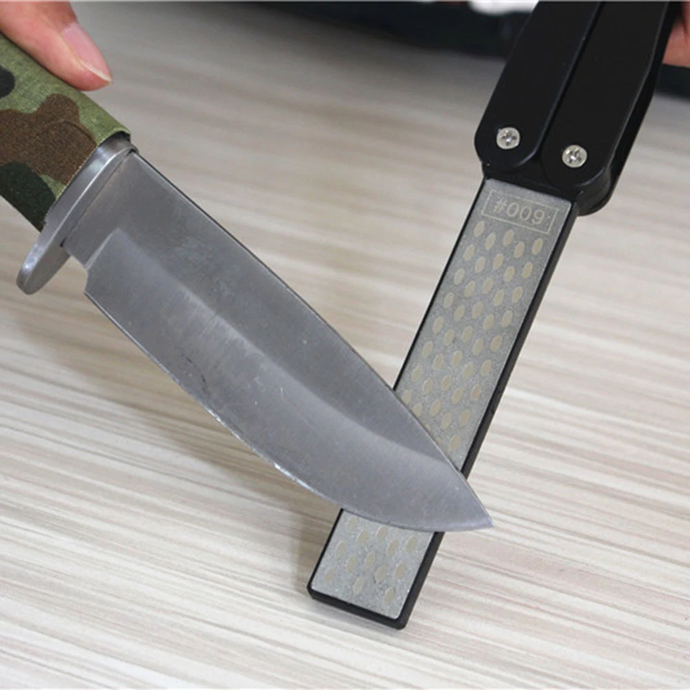 

Outdoor Camping Portable Knife Grinder Sharpener Use Both Sides Foldable Artificial Diamond